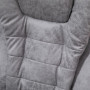 Ergonomisk Kontorsstol med Massage, Fotstöd, Vintage Grå Läder