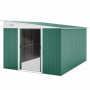 Redskapsbod i Galvaniserat Stål – 280 x 345 x 201 cm med Skjutdörrar & Ventilation