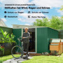 Redskapsbod i Galvaniserat Stål – 280 x 345 x 201 cm med Skjutdörrar & Ventilation