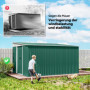Redskapsbod i Galvaniserat Stål – 280 x 345 x 201 cm med Skjutdörrar & Ventilation