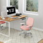 Ergonomisk Kontorsstol med Nätrygg, Rosa / Grå