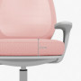 Ergonomisk Kontorsstol med Nätrygg, Rosa / Grå