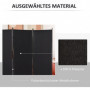 Rumsavdelare Skärmvägg  3 Paneler – Metallram & Vikbar Design 253 x 50 x 182 cm Svart