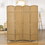 Hopfällbar Skärmvägg i Handvävd Stil – 160 x 1,6 x 170 cm