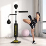 Stående Boxningsställning med 2 Speed ​​​​Balls och Reflexstång Svart