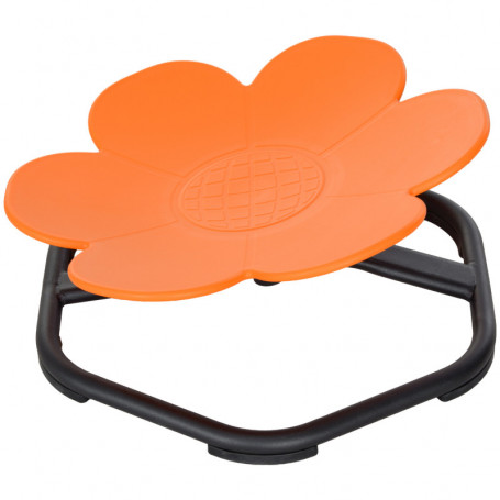 Sensorisk snurrstol för barn – Blomdesign, Orange, 55 x 55 x 26 cm