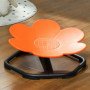 Sensorisk snurrstol för barn – Blomdesign, Orange, 55 x 55 x 26 cm