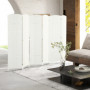 Skärmvägg Rumsavdelare 6. Panelar 240 x 1,6 x 170 cm Vit / Ek