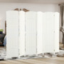 Skärmvägg Rumsavdelare 6. Panelar 240 x 1,6 x 170 cm Vit / Ek