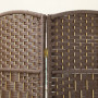Hopfällbar Rumsavdelare i Handvävd Brun – 135 x 1,7 x 180 cm
