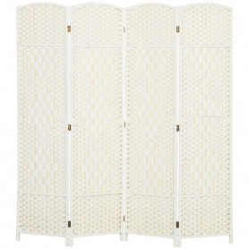 Hopfällbar Rumsavdelare med handvävt mönster – 180 x 1,7 x 180 cm V...