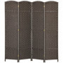 Hopfällbar Rumsavdelare i Handvävd Stil – 160 x 1,6 x 170 cm Brun