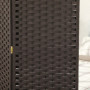 Hopfällbar Rumsavdelare i Handvävd Stil – 160 x 1,6 x 170 cm Brun