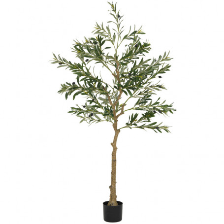 Konstgjort Olivträd i kruka, 150 cm, 720 blad och 32 oliver