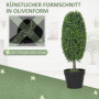 Konstgjorda Olivformade växter i kruka, 2-pack – 60 cm, UV-resistenta