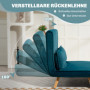 3-i-1 Bäddsoffa med justerbart ryggstöd Mörkgrön Sammet 190 x 120 x 28 cm
