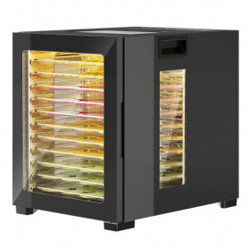 Frukttork med 12 rostfria brickor – LED-display, 48 h timer & jämn ...