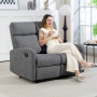 Relax Fätålj 2-sits i Chenille – Justerbart ryggstöd & extra vadderad komfort Grå