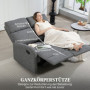 Relax Fätålj 2-sits i Chenille – Justerbart ryggstöd & extra vadderad komfort Grå