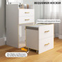 Sminkbord 3-i-1 med spegel, pall & förvaring – Glasyta & kompakt design
