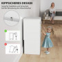 Sminkbord 3-i-1 med spegel, pall & förvaring – Glasyta & kompakt design
