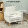 Fötålj i Krämvit Sammet – Modern design & Hög Komfort