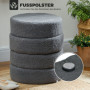 Fotpall Teddy Fleece Mörkgrå Cylindrisk Form Φ 40 x 45 cm