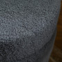 Fotpall Teddy Fleece Mörkgrå Cylindrisk Form Φ 40 x 45 cm