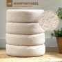 Fotpall Teddy Fleece Beige Cylindrisk From Φ 40 x 45 cm