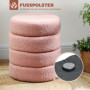 Fotpall Teddy Fleece Rosa Cylindrisk Form Φ 40 x 45 cm