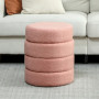 Fotpall Teddy Fleece Rosa Cylindrisk Form Φ 40 x 45 cm
