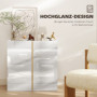 Skänk Med Högglansiga Dörrar – 80 x 40 x 80 cm – Justerbara Hyllor & Modern Trädesign
