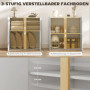 Skänk Med Högglansiga Dörrar – 80 x 40 x 80 cm – Justerbara Hyllor & Modern Trädesign