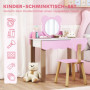 Sminkbord För Barn med Pall – Björndesign & Förvaring - Rosa