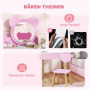 Sminkbord För Barn med Pall – Björndesign & Förvaring - Rosa