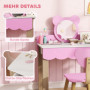 Sminkbord För Barn med Pall – Björndesign & Förvaring - Rosa