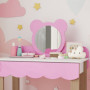 Sminkbord För Barn med Pall – Björndesign & Förvaring - Rosa