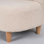 Barnfåtölj Med Björnöron – Beige Teddyfleece & Skumstoppning