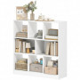 Modern Bokhylla med Kuber Avdelare – 97,5 x 30 x 100 cm, Vit