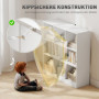Modern Bokhylla med Kuber Avdelare – 97,5 x 30 x 100 cm, Vit