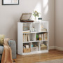 Modern Bokhylla med Kuber Avdelare – 97,5 x 30 x 100 cm, Vit