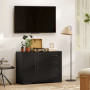 Skänk Retro Svart med 4 Lådor, Skåp 105 x 40 x 76 cm