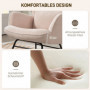 Ergonomisk Gungstol med Pall – Fleeceklädsel & Ryggstöd, Beige