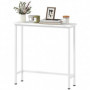 Konsolbord med Marmoreffekt Vit Metallram – 75 x 24 x 76 cm