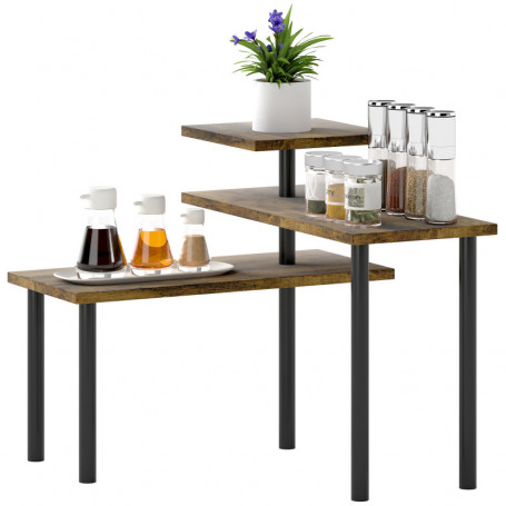 Industriell Roterande Kökshylla med 3 Nivåer – 40 x 18 x 36,5 cm