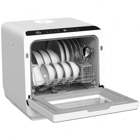 Kompakt Bänkdiskmaskin med 5 Program & Torkfunktion – 45 x 44 x 45,...