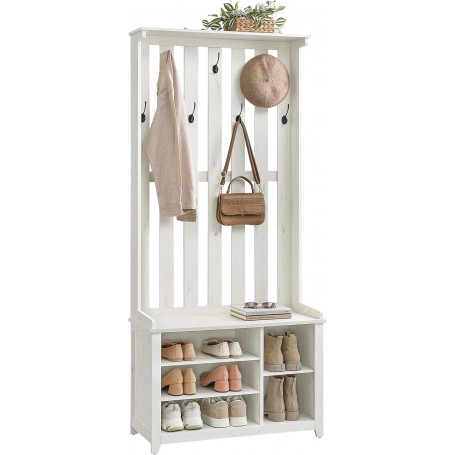 Allt-i-ett klädhängare med bänk och skoställ – Modern Design Hallmöbel