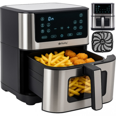 XXL Airfryer 8L - non-stick fritös LED-display & 10 Program