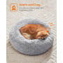 Hundbädd Kattbädd Rund 60×20 cm Lång Plysch Extra Mjuk Halkfri Tvät...