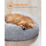 Hundbädd Kattbädd Rund 60×20 cm Lång Plysch Extra Mjuk Halkfri Tvät...